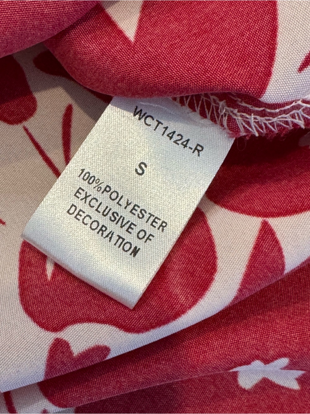 THML Floral Print Blouse Red & Pink Small Women’s - Picture 4 of 7